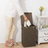 Collapsible Laundry Hamper Storage Box Foldable Canvas Basket Home Organiser Decor
