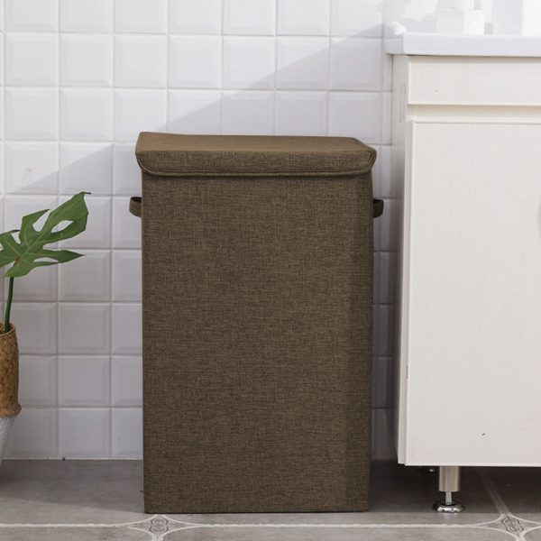 Collapsible Laundry Hamper Storage Box Foldable Canvas Basket Home Organiser Decor