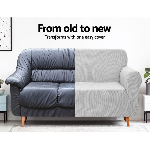 High Stretch Sofa Cover Couch Lounge Protector Slipcovers 3 Seater – Grey