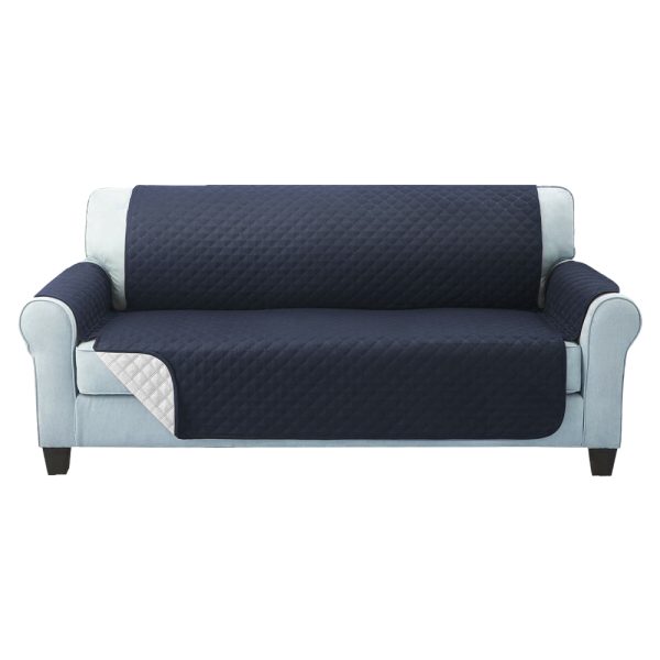 Sofa Cover Quilted Couch Covers Lounge Protector Slipcovers 3 Seater – Dark Grey