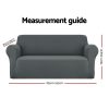 Sofa Cover Elastic Stretchable Couch Covers – Grey, 3 Seater