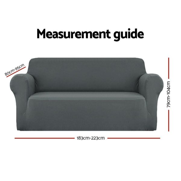 Sofa Cover Elastic Stretchable Couch Covers – Grey, 3 Seater