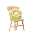 Green Double Flower Shape Cushion Soft Bedside Floor Plush Pillow Home Decor