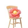 Red Double Flower Shape Cushion Soft Bedside Floor Plush Pillow Home Decor