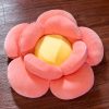 2X Red Double Flower Shape Cushion Soft Bedside Floor Plush Pillow Home Decor