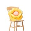Yellow Double Flower Shape Cushion Soft Bedside Floor Plush Pillow Home Decor