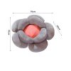 2X Grey Double Flower Shape Cushion Soft Bedside Floor Plush Pillow Home Decor