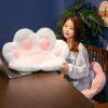 2X 70cm  Pink Paw Shape Cushion Warm Lazy Sofa Decorative Pillow Backseat Plush Mat Home Decor