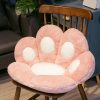 2X 70cm  Pink Paw Shape Cushion Warm Lazy Sofa Decorative Pillow Backseat Plush Mat Home Decor