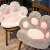 70cm Grey Paw Shape Cushion Warm Lazy Sofa Decorative Pillow Backseat Plush Mat Home Decor