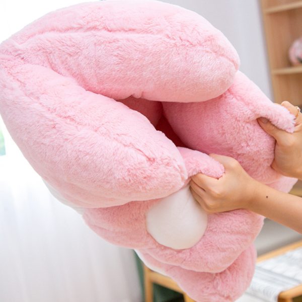2X Pink Paw Shape Cushion Warm Lazy Sofa Decorative Pillow Backseat Plush Mat Home Decor