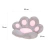 2X Grey Paw Shape Cushion Warm Lazy Sofa Decorative Pillow Backseat Plush Mat Home Decor