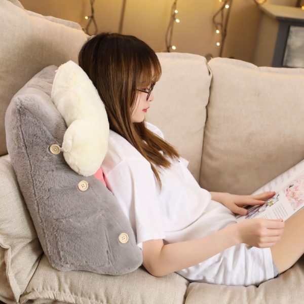 Cloud Cushion Soft Leaning Lumbar Wedge Pillow Bedside Plush Home Decor