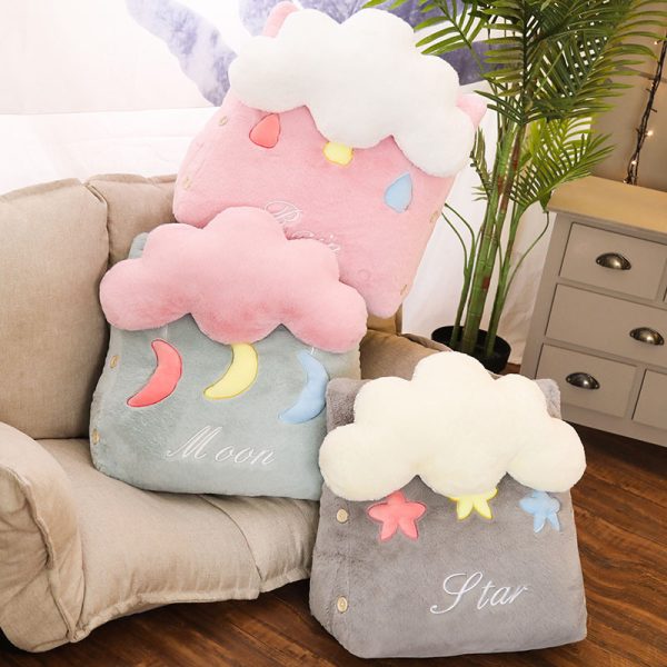 Cloud Cushion Soft Leaning Lumbar Wedge Pillow Bedside Plush Home Decor