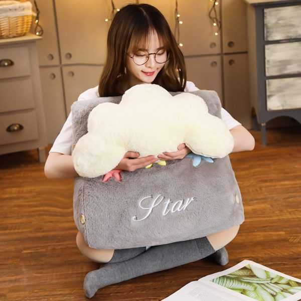 Cloud Cushion Soft Leaning Lumbar Wedge Pillow Bedside Plush Home Decor