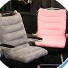 2X Grey One Piece Siamese Cushion Office Sedentary Butt Mat Back Waist Chair Support Home Decor With Buffalo Ears