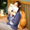 Happy Face Toast Bread Cushion Stuffed Car Seat Plush Cartoon Back Support Pillow Home Decor
