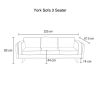 3+2 Seater Sofa Teal Fabric Lounge Set for Living Room Couch with Wooden Frame