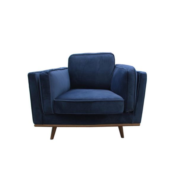 3+2+1 Seater Sofa BlueFabric Lounge Set for Living Room Couch with Wooden Frame