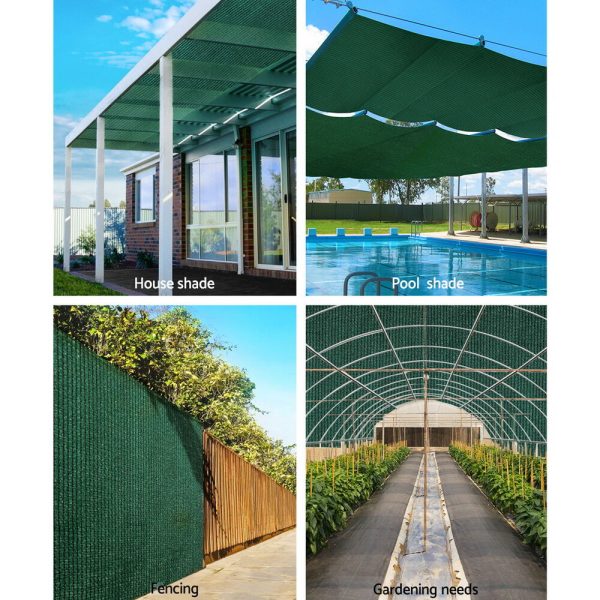 70% Sun Shade Cloth Shadecloth Sail Roll Mesh Outdoor 175gsm – 1.83×30 m, Green