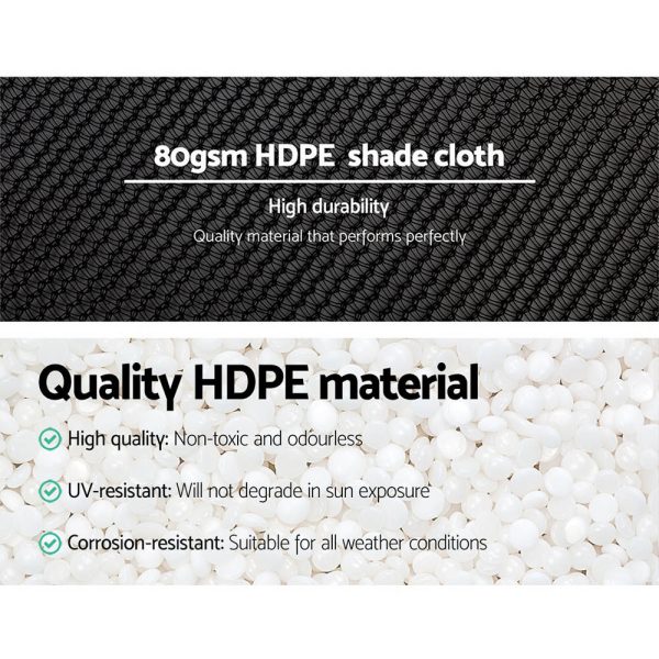 30% UV Shade Cloth Shadecloth Sail Garden Mesh Roll Outdoor – 3.66×30 m, Black