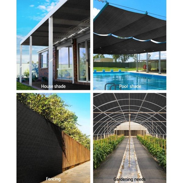 30% UV Shade Cloth Shadecloth Sail Garden Mesh Roll Outdoor – 3.66×30 m, Black