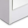 5 Drawer Mirrored Wooden Shoe Cabinet – White