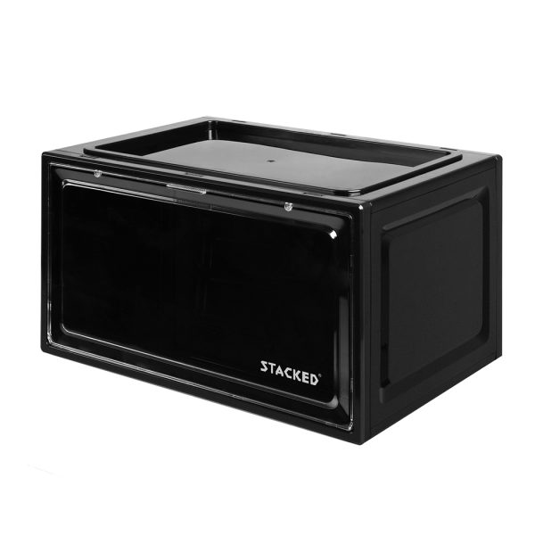 Premium Sneaker Display Case Shoe Storage Box Clear Plastic Magnetic Stackable