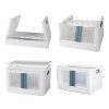 Storage Box Stackable Container 45L Clear Plastic Wardrobe Organiser Two Opening