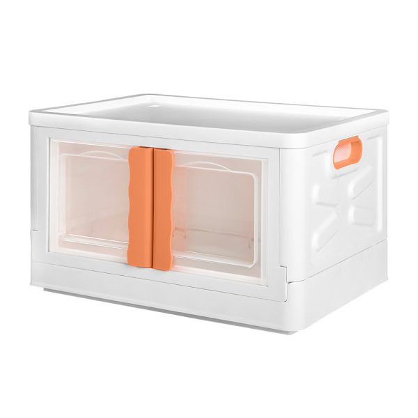 Storage Container Stackable Plastic Toy Boxes Clear Wardrobe Organiser Two Opening