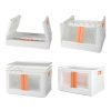 Storage Container Stackable Plastic Toy Boxes Clear Wardrobe Organiser Two Opening