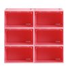 Sneaker Display Case 6x Shoe Storage Box Clear Plastic  Stackable Boxes