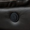 Round Corner Sofa Genuine Leather Dark Brown Electric Recliner 2x Cup Holders