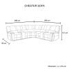 Round Corner Sofa Genuine Leather Dark Brown Electric Recliner 2x Cup Holders