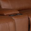 6 Seater Genuine Leather Sofa Power Slide Chaise Zero Gravity Mechanism USB Charger