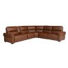 6 Seater Genuine Leather Sofa Power Slide Chaise Zero Gravity Mechanism USB Charger