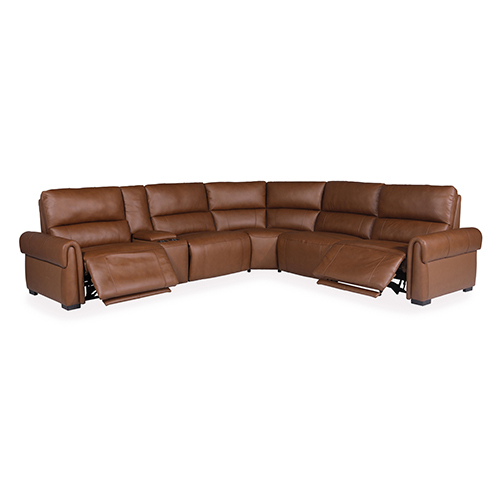 6 Seater Genuine Leather Sofa Power Slide Chaise Zero Gravity Mechanism USB Charger