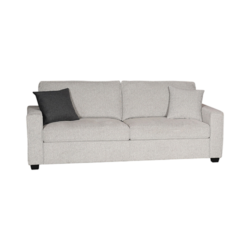 3 Seater Sofa Set Polyester Fabric Multilayer Two Pillows Attached Individual Pocket Spring