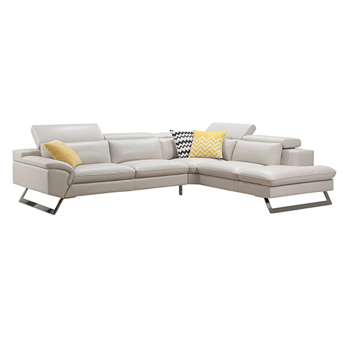 Buenaventura 5 Seater Lounge Cream Colour Leatherette Corner Sofa Couch with Chaise