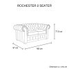 2 Seater Brown Colour Genuine Leather Upholstery Deep Quilting Pocket Spring Button Studding Sofa for Living Room