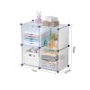 4-Cube Transparent Shelf Box Portable Cubby DIY Storage Shelves Modular Closet Organiser
