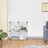 4-Cube Transparent Shelf Box Portable Cubby DIY Storage Shelves Modular Closet Organiser