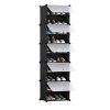 Shoe Rack Organizer Sneaker Footwear Storage Stackable Stand Cabinet Portable Wardrobe with Cover – 10 Tier