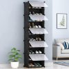 Shoe Rack Organizer Sneaker Footwear Storage Stackable Stand Cabinet Portable Wardrobe with Cover – 10 Tier