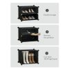 2 Column Shoe Rack Organizer Sneaker Footwear Storage Stackable Stand Cabinet Portable Wardrobe with Cover – 10 Tier