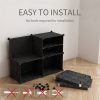 2 Column Shoe Rack Organizer Sneaker Footwear Storage Stackable Stand Cabinet Portable Wardrobe with Cover – 10 Tier