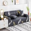 Feather Print Sofa Cover Couch Protector High Stretch Lounge Slipcover Home Decor – 1 Seater
