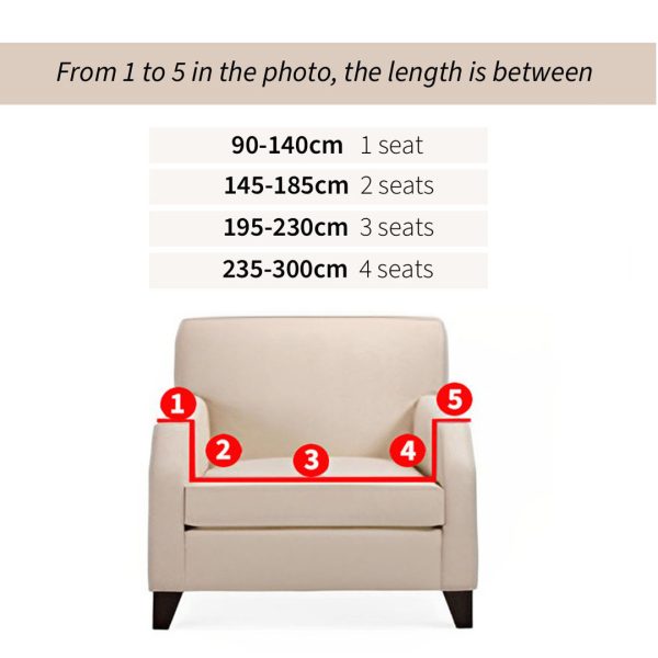 Feather Print Sofa Cover Couch Protector High Stretch Lounge Slipcover Home Decor – 1 Seater