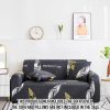 Feather Print Sofa Cover Couch Protector High Stretch Lounge Slipcover Home Decor – 1 Seater