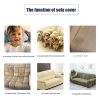 Sofa Cover with Ruffled Skirt Couch Protector High Stretch Lounge Slipcover Home Decor – 4 Seater, Grey